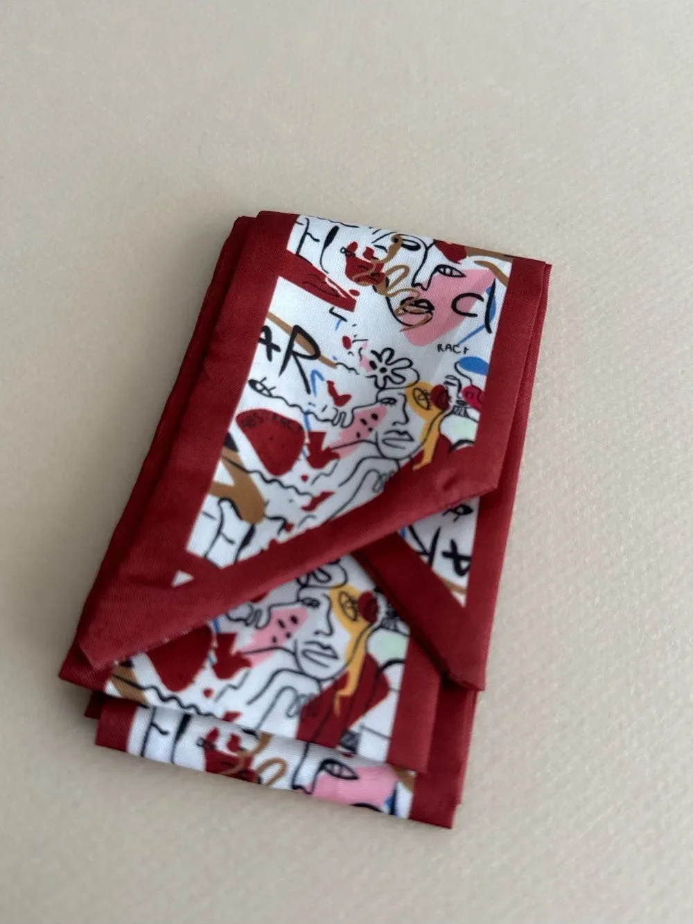Abstract Print Scarf M1611